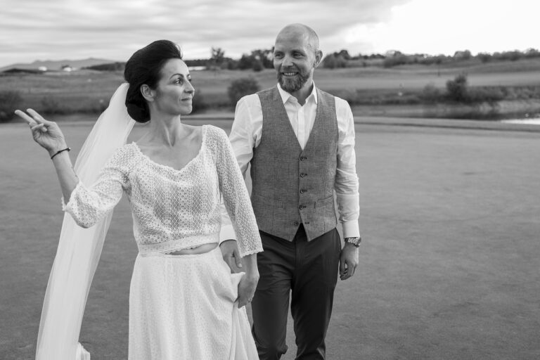 wedding, marriage, love, to marry, romance, in love, before, happiness, few, nature, white, golf course, golfer